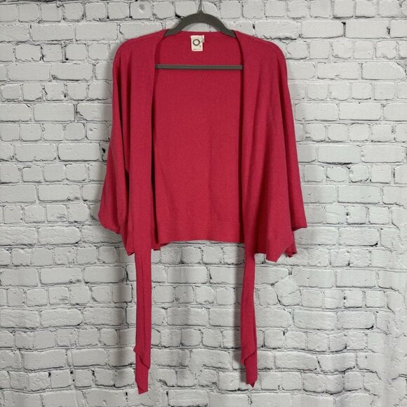Anthropologie Akemi + Kin Dolman Cardigan Sweater Tie Front Pink Women One Size - Picture 6 of 7